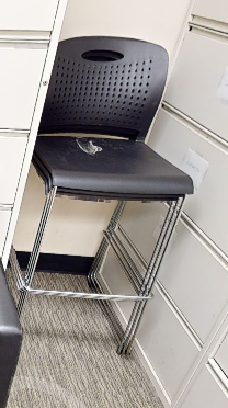 Barstool, blk w/ back