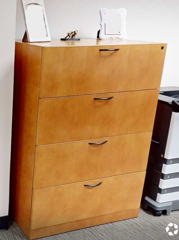 4D lateral wood filing cabinet
