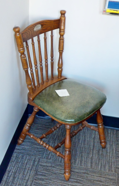 Green side chair