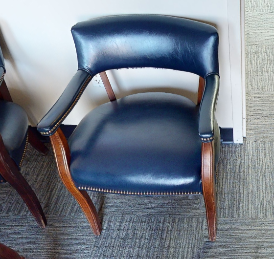 Blue guest chair