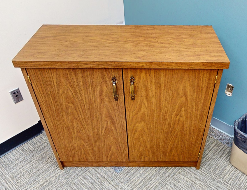 2 door wood cabinet
