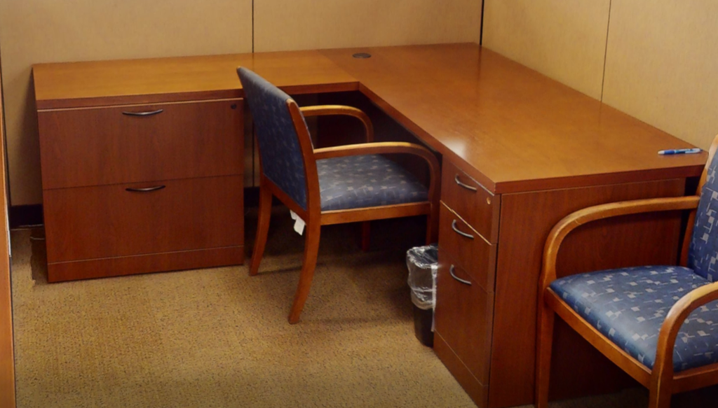L-shaped desk