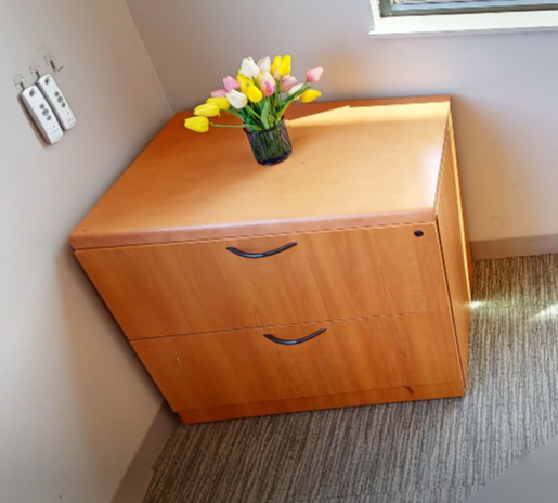 Wooden file cabinet
