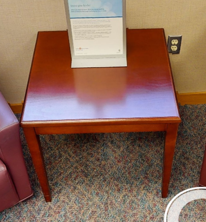 banking hall end table