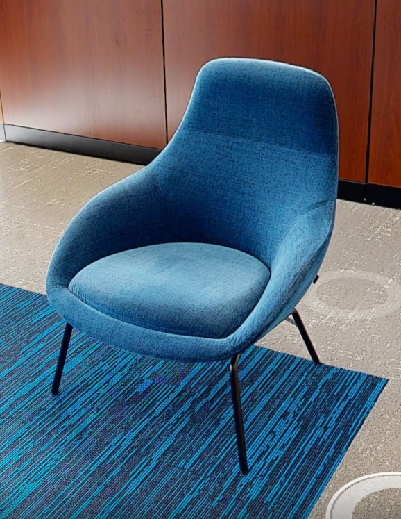 Blue lounge chairs