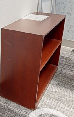 3 shelf wood bookcase