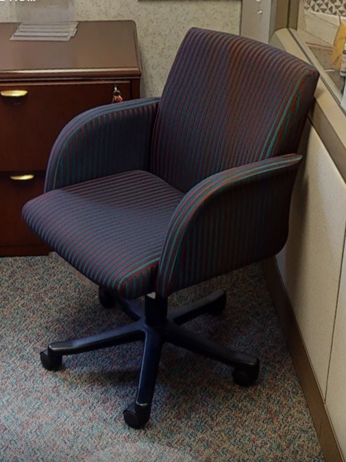Striped mobile conference chair
