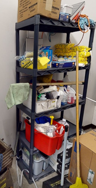 5 shelf plastic rack
