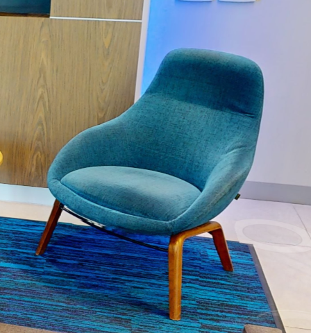Blue lounge chair