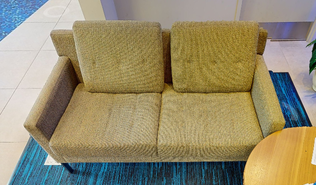 2-seat grey couch