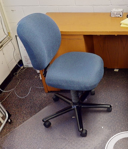 Blue task chair no arms