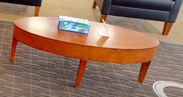 Oval coffee table