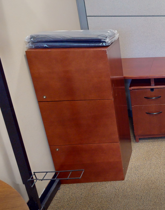 3-door wood locker