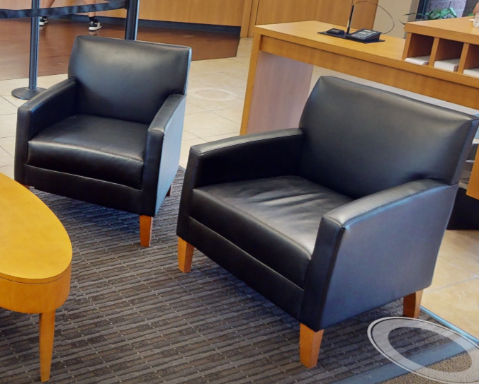 Black lounge chair