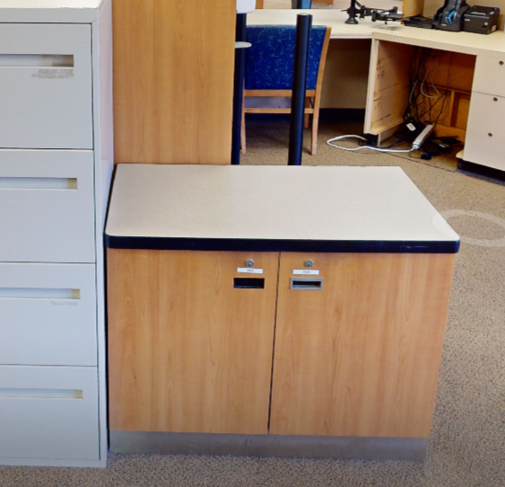 2-door wood cabinet