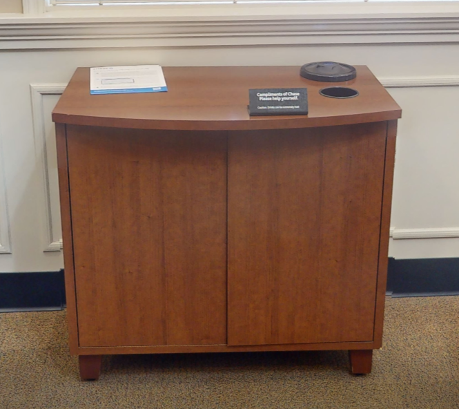 2 door wood cabinet