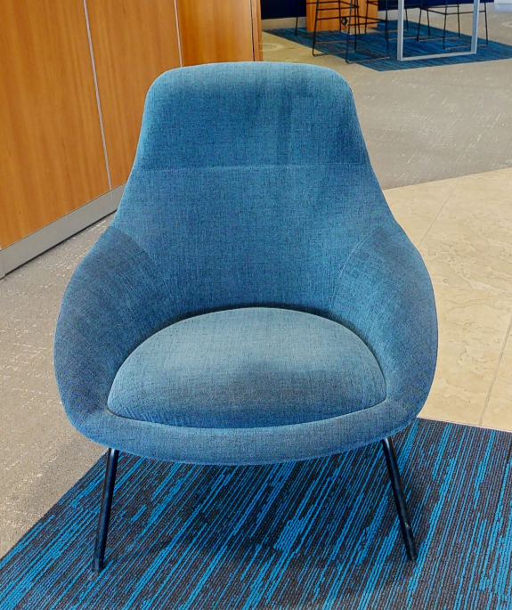 Blue lounge chair