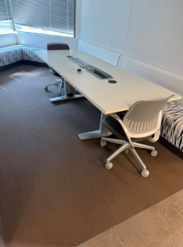 2 PIECE CONFERENCE TABLE - 36"W X 96"L  (WHITE TOP)
