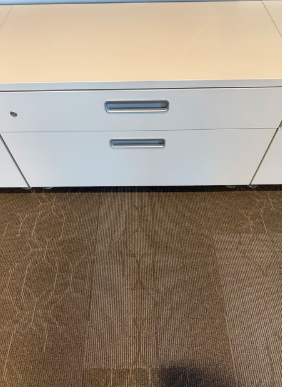 METAL LOW LATERAL FILE CABINET BOX, FILE. 19"D X 36"W - WHITE