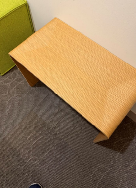 WOOD PERSONAL TABLE 18"D X 34"W