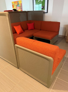 ORANGE &amp; TAN 4 PIECE LOUNGE SET