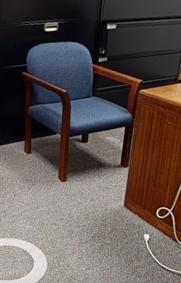 Blue Fabric Guest Chair