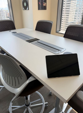 TALL CONFERENCE TABLE 36"W X 72"L X 42"H
