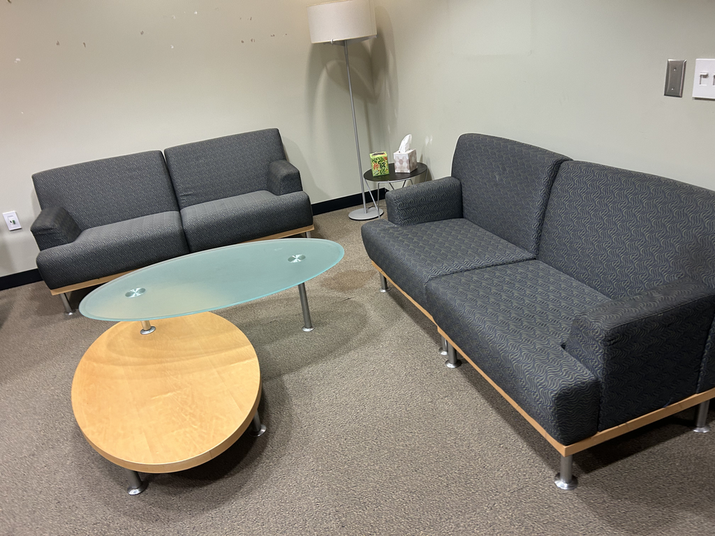 BLUE LOVE-SEAT COUCHES