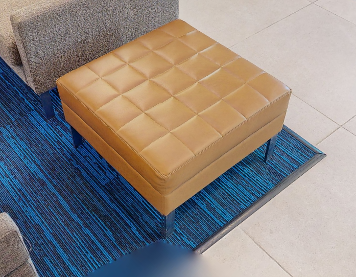 Gold square ottoman