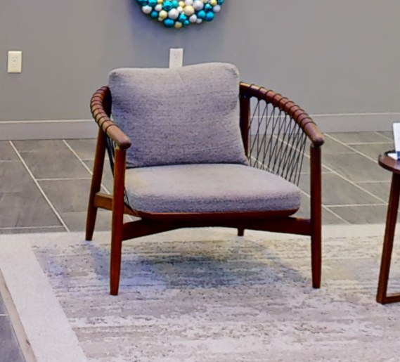 Grey lounge chair