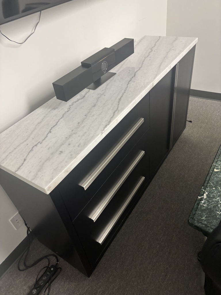 Credenza black with white counter