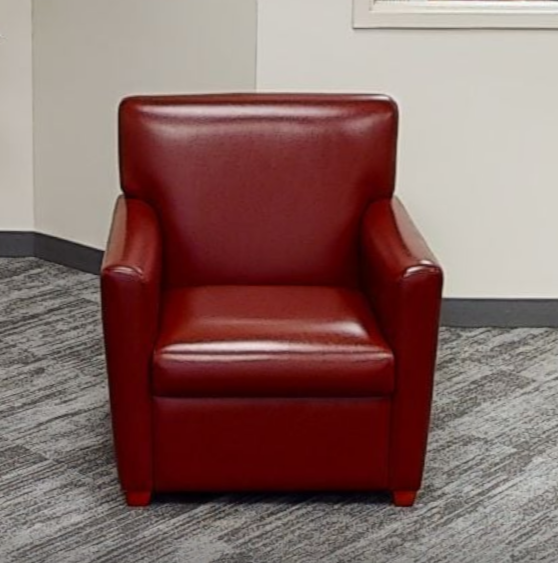 Red lounge chair