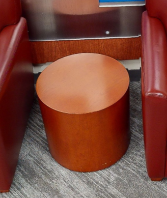 Solid round side table