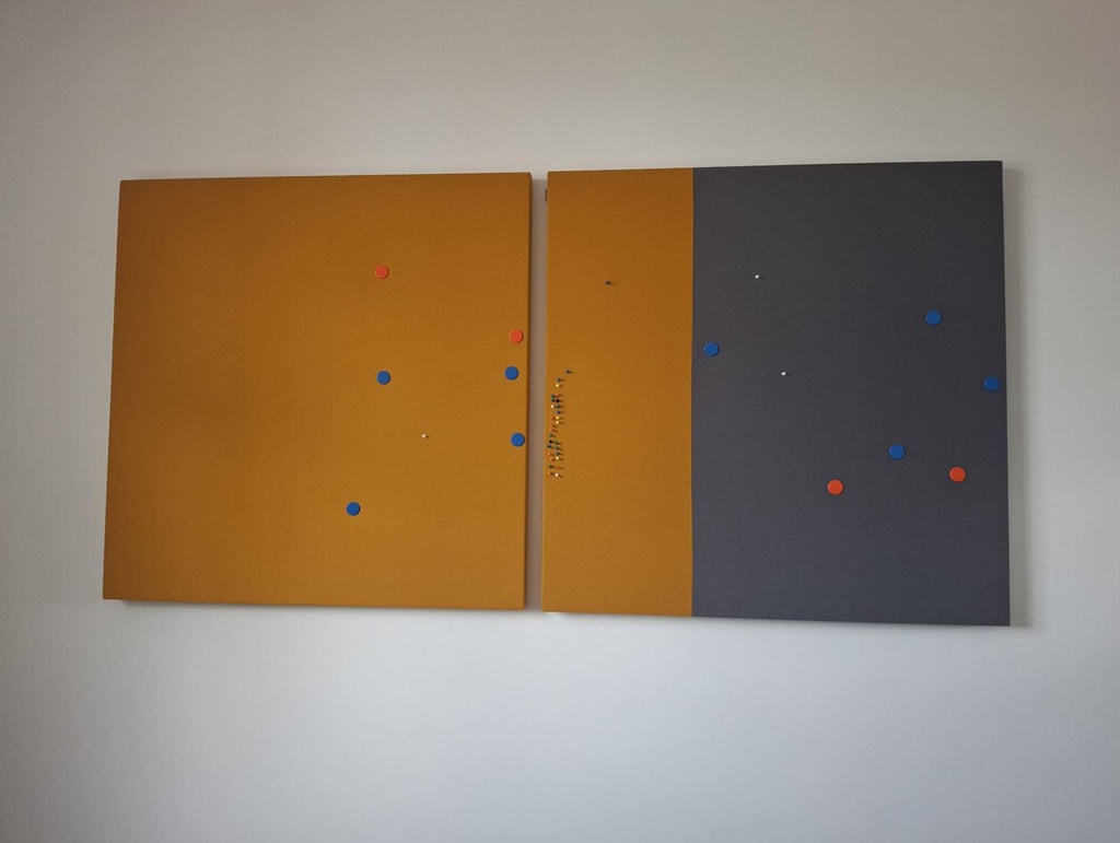 Wall Panel - Orange &amp; Grey