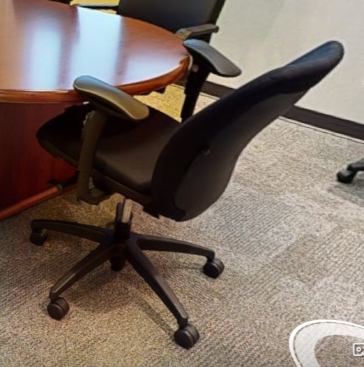 Blue task chair w/arms