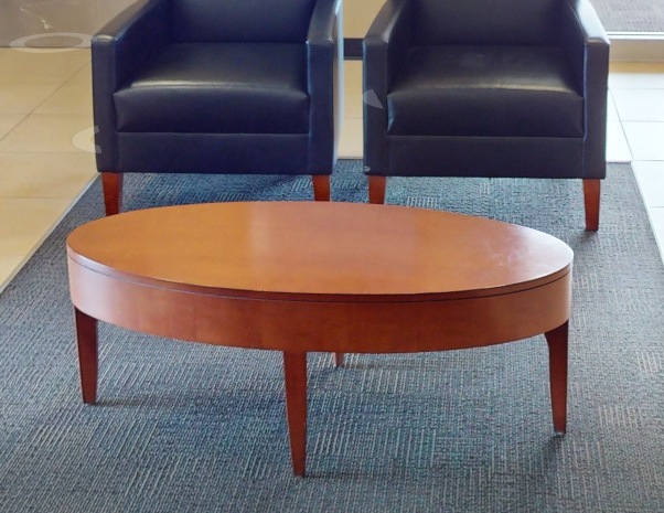 Oval coffee table