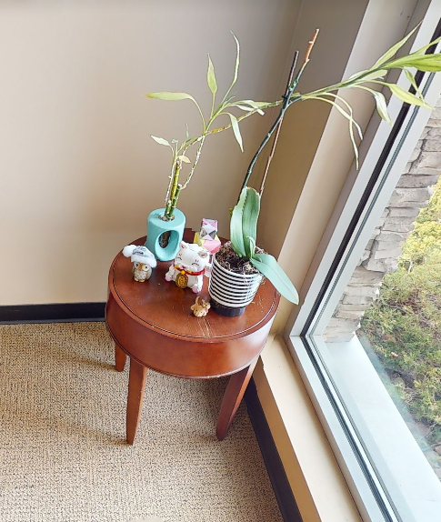 Round side table