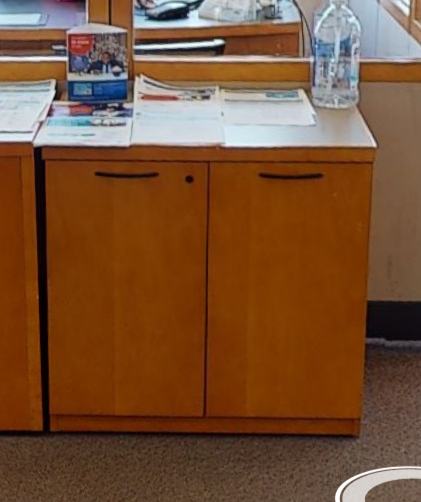 2 door medium cabinet, wood