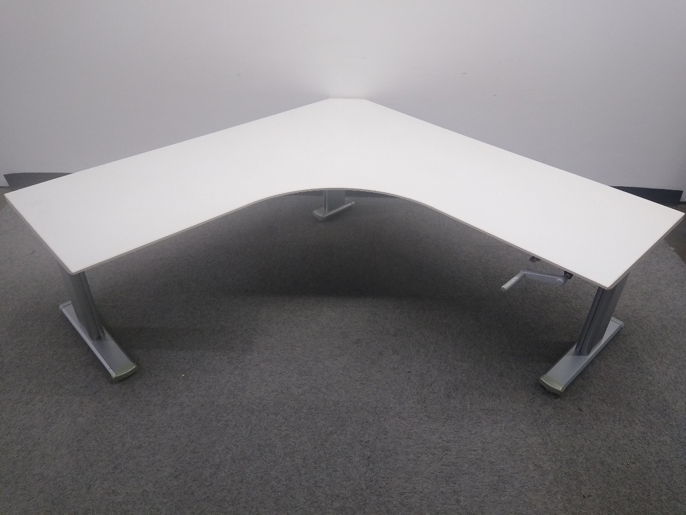 Desk, Corner, Steelcase, Crank, 66x66x24, White