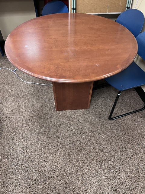 Brown Color round guest table