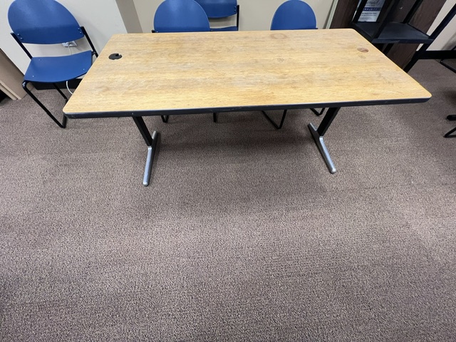 Table with light wood color