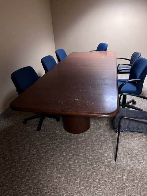 Brown Color Wooden Confernce Room Table (top is 2 pieces)