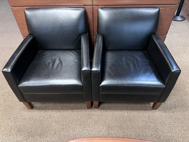 Black Leather lounge chairs