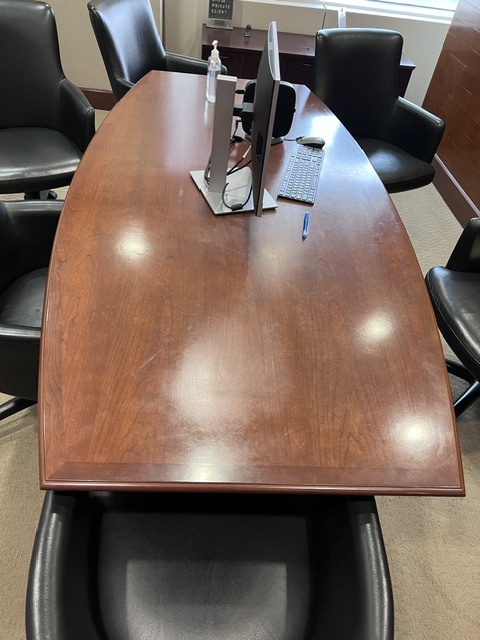 Brown wooden conference tables