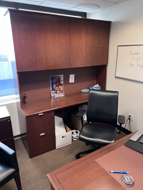 Wood Desk Return (hutch separate)