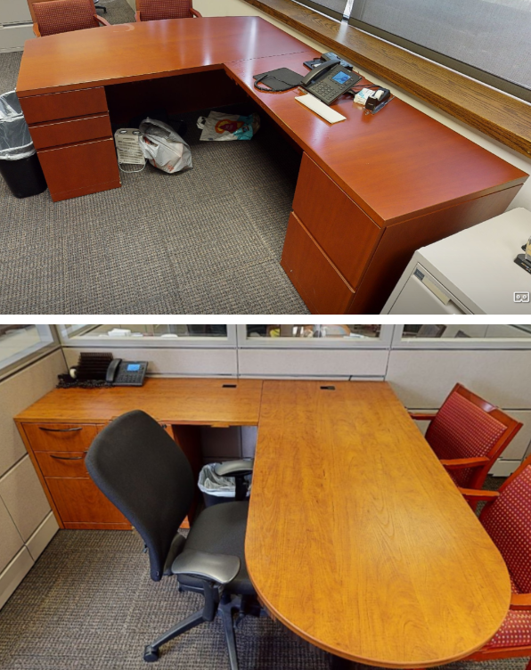 L-shaped desk