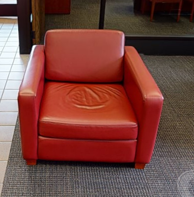 Red lounge chair