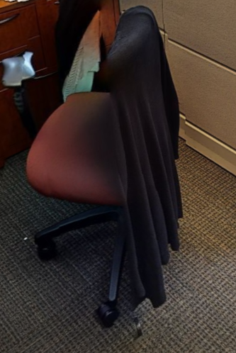 Red task chair no arms