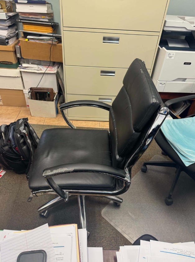 Leather arm chair