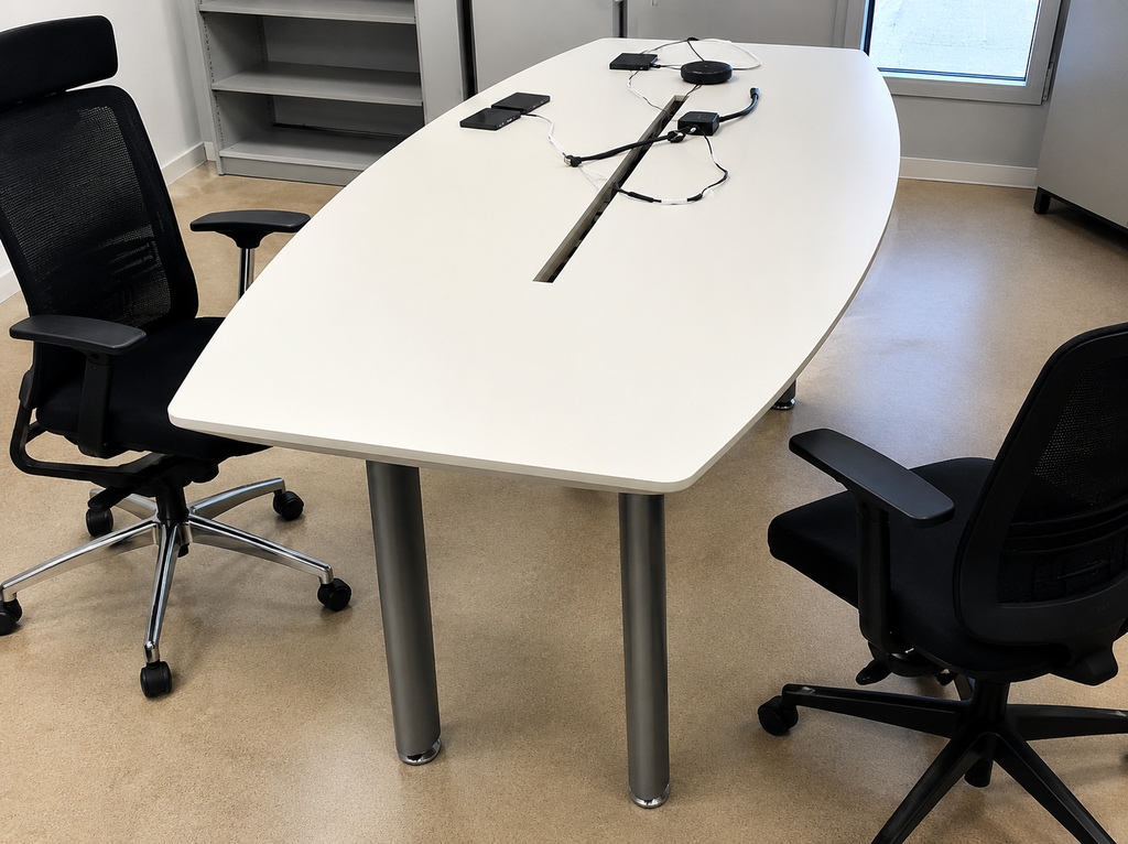 Rectangular oval desk